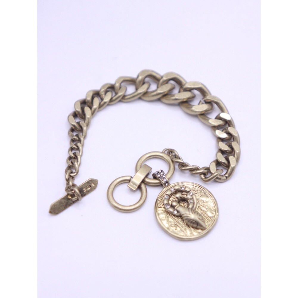 Stella & Dot Snake Coin Charm Heritage Bracelet Fits 6-7” Wrist